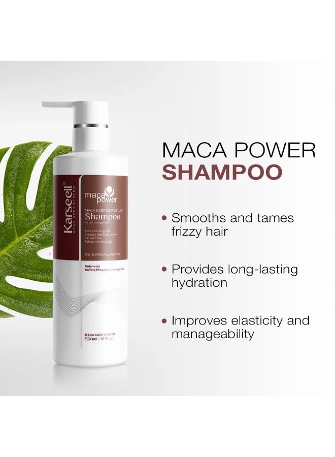 Karseell Maca Power Moisture Shampoo – Maca Essence Moisture Care 500ml - Image 4